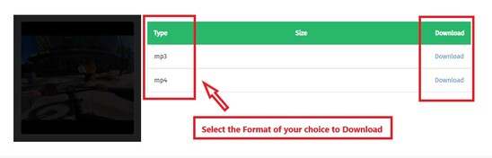 Select Format to downlod TikTok